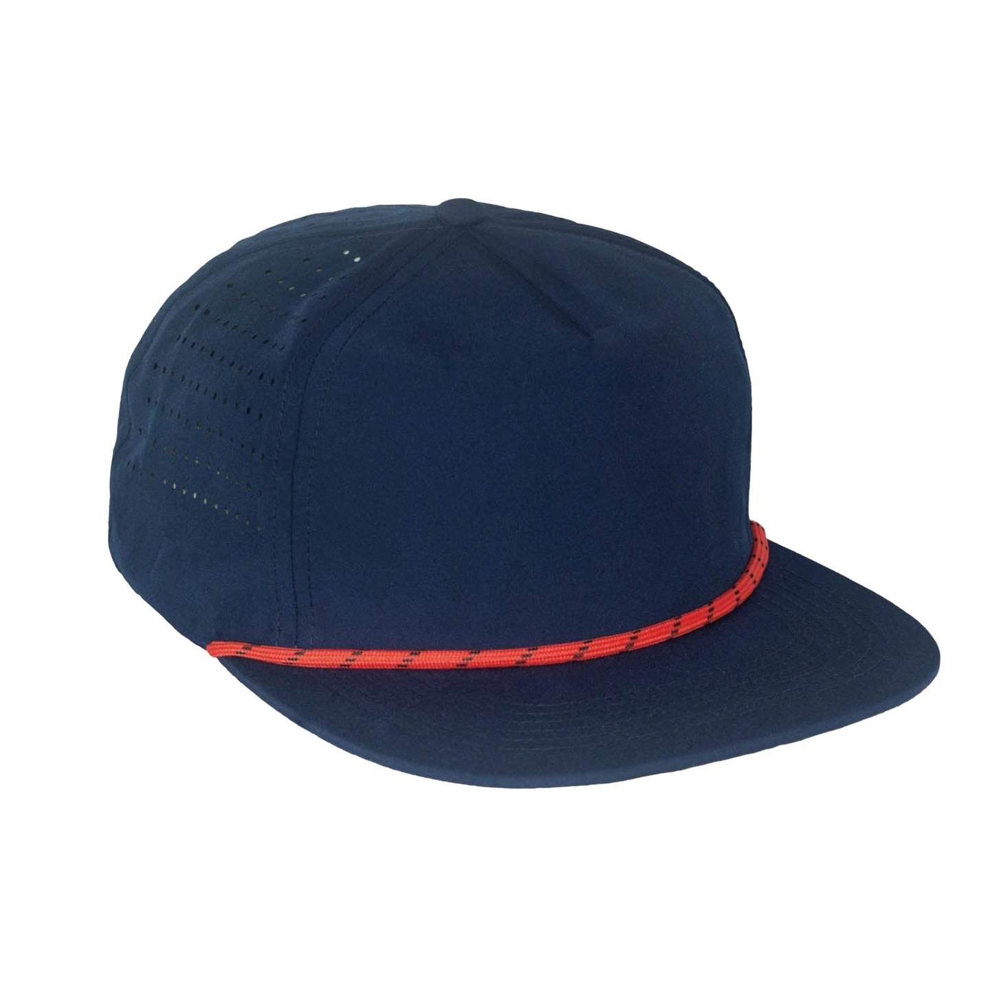 Navy Hat with Red Rope